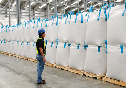 Stacked Flexible Intermediate Bulk Containers