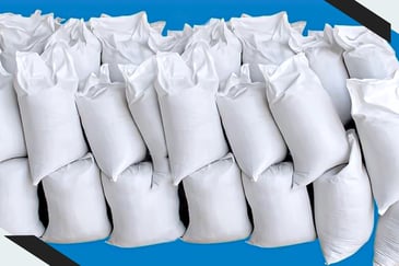Pile of stock PP woven bags